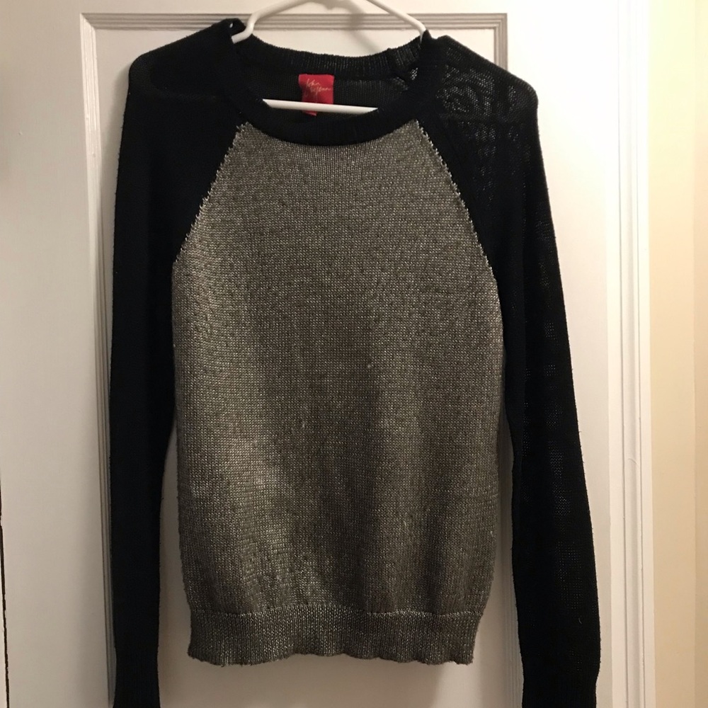 Black and silver sweater